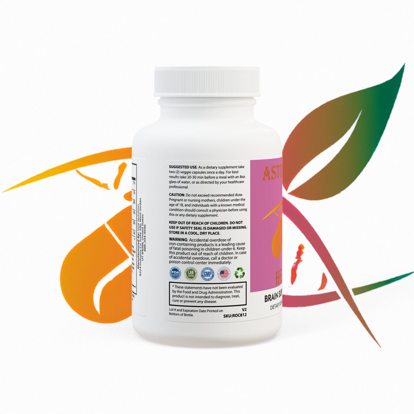 Astonishing Health Brain Support Complex Supplement (60 Capsules) Printify